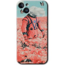 Gramaphone iPhone 14 Plus Kılıf Hd Desen Baskılı Arka Kapak - Uzay Bahçesi