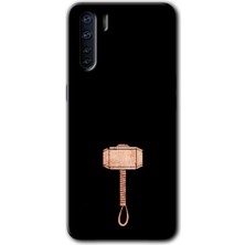Oppo A91 Kılıf Hd Desen Baskılı Arka Kapak - Thor Çekiç