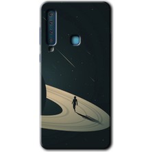 Gramaphone Galaxy A9 2018 Kılıf Hd Desen Baskılı Arka Kapak + Kırılmaz Cam - Space Planet