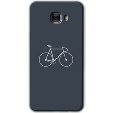 Gramaphone Galaxy C9 Pro Kılıf Hd Desen Baskılı Arka Kapak + Esnek Nano Cam - Bike