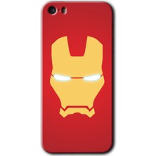 Gramaphone iPhone 5s Kılıf Hd Desen Baskılı Arka Kapak + Kırılmaz Cam - Ironman