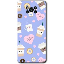 Gramaphone Poco X3 Pro Kılıf Hd Desen Baskılı Arka Kapak + Esnek Nano Cam - Coffee Cake
