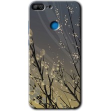 Gramaphone Honor 9 Lite Kılıf Hd Desen Baskılı Arka Kapak + Esnek Nano Cam - Branches Flowers