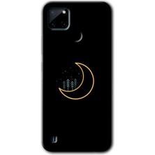Gramaphone Realme C21 Kılıf Hd Desen Baskılı Arka Kapak + Kırılmaz Cam - Iyi Geceler