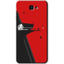 Gramaphone Galaxy J7 Prime 2 Kılıf Hd Desen Baskılı Arka Kapak + Kırılmaz Cam - Avengers Tower