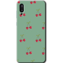 Gramaphone Galaxy A02 Kılıf Hd Desen Baskılı Arka Kapak + Kırılmaz Cam - Kiraz Berry