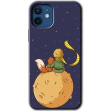 Gramaphone iPhone 12 Mini Kılıf Hd Desen Baskılı Arka Kapak + Kırılmaz Cam - Küçük Prens