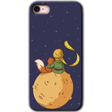 Gramaphone iPhone 7 Kılıf Hd Desen Baskılı Arka Kapak + Esnek Nano Cam - Küçük Prens