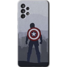 Galaxy A73 Kılıf Hd Desen Baskılı Arka Kapak + Esnek Nano Cam - Captain Avenger