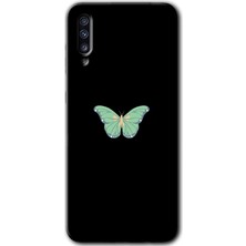Gramaphone Galaxy A70 Kılıf Hd Desen Baskılı Arka Kapak + Esnek Nano Cam - Butterfly Tree