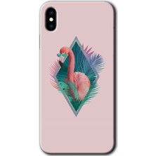 Gramaphone iPhone x Kılıf Hd Desen Baskılı Arka Kapak - Flamingo