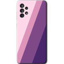 Gramaphone Galaxy A72 Kılıf Hd Desen Baskılı Arka Kapak + Kırılmaz Cam - Oblique