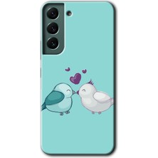 Gramaphone Galaxy S22 Plus Kılıf Hd Desen Baskılı Arka Kapak + Kırılmaz Cam - Mutlu Kuşlar