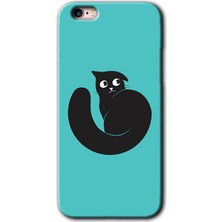 Gramaphone iPhone 6s Kılıf Hd Desen Baskılı Arka Kapak + Kırılmaz Cam - Cat Vector