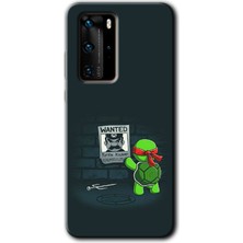 Gramaphone Huawei P40 Pro Kılıf Hd Desen Baskılı Arka Kapak - Kaplumbağa Avcısı