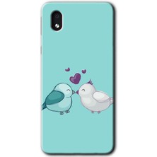 Galaxy A01 Core Kılıf Hd Desen Baskılı Arka Kapak + Esnek Nano Cam - Mutlu Kuşlar