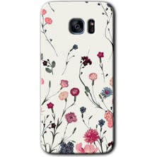 Gramaphone Galaxy S7 Edge Kılıf Hd Desen Baskılı Arka Kapak + Esnek Nano Cam - Mat Çiçek