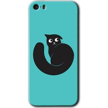 iPhone 5s Kılıf Hd Desen Baskılı Arka Kapak - Cat Vector
