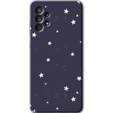 Gramaphone Galaxy A72 Kılıf Hd Desen Baskılı Arka Kapak + Esnek Nano Cam - Gökyüzü Yıldız