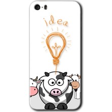 Gramaphone iPhone 5s Kılıf Hd Desen Baskılı Arka Kapak + Kırılmaz Cam - Idea Lamp