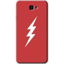 Gramaphone Galaxy J7 Prime Kılıf Hd Desen Baskılı Arka Kapak + Kırılmaz Cam - Flash Logo