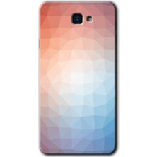 Gramaphone Galaxy J7 Prime Kılıf Hd Desen Baskılı Arka Kapak + Kırılmaz Cam - Polygon Graident 3
