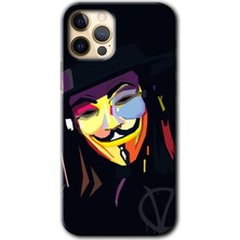 Gramaphone iPhone 12 Pro Kılıf Hd Desen Baskılı Arka Kapak + Kırılmaz Cam - Vendetta