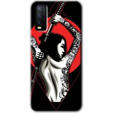 Gramaphone Vivo Y20S Kılıf Hd Desen Baskılı Arka Kapak - Samurai Girl