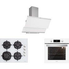 Silverline BO6504W01 - CS5429W01 - 3420 Classy 60 Beyaz Ankastre Set