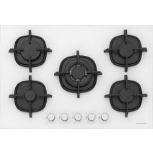 Silverline BO6504W01 - CS5364W01 - 3457 Soho 60 Beyaz Cam Ankastre Set