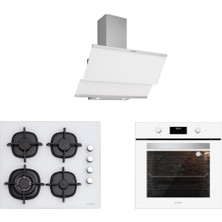 Silverline BO6502W02 - CS5429W01 - 3420 Classy 60 Beyaz Ankastre Set