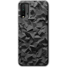 Gramaphone Redmi 9t Kılıf Hd Desen Baskılı Arka Kapak + Esnek Nano Cam - Dark Broke
