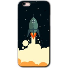 Gramaphone iPhone 6s Plus Kılıf Hd Desen Baskılı Arka Kapak + Kırılmaz Cam - Space Smoke