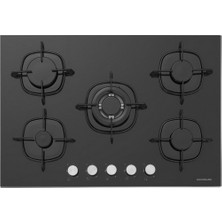 Silverline BO6502B02 - CS5365B01 - 3457 Soho 80 Siyah Cam Ankastre Set
