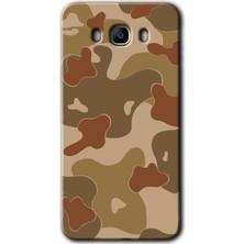 Galaxy J7 2016 Kılıf Hd Desen Baskılı Arka Kapak + Kırılmaz Cam - Kamuflaj 10
