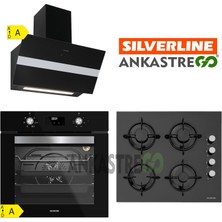 Silverline BO6502B02 - CS5349B01 - 3472 Bold 60 Siyah Ankastre Set