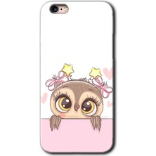 Gramaphone iPhone 6s Plus Kılıf Hd Desen Baskılı Arka Kapak + Kırılmaz Cam - Sevimli Baykuş