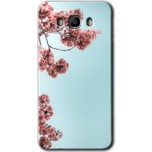 Gramaphone Galaxy J7 2016 Kılıf Hd Desen Baskılı Arka Kapak + Kırılmaz Cam - Japon Çiçeği