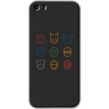 Gramaphone iPhone 5s Kılıf Hd Desen Baskılı Arka Kapak - Avengers Minimalism