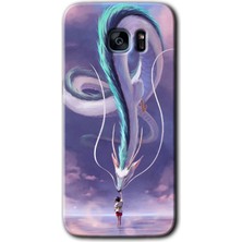 Galaxy S7 Edge Kılıf Hd Desen Baskılı Arka Kapak + Esnek Nano Cam - Dragon Snake