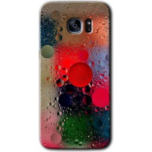 Gramaphone Galaxy S7 Edge Kılıf Hd Desen Baskılı Arka Kapak + Esnek Nano Cam - Wet Bubbles