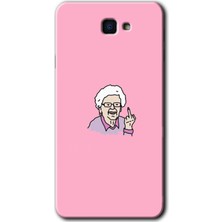Gramaphone Galaxy J7 Prime 2 Kılıf Hd Desen Baskılı Arka Kapak + Kırılmaz Cam - Bad Grandmother