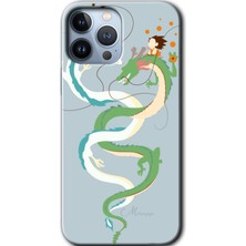 Gramaphone iPhone 13 Pro Max Kılıf Hd Desen Baskılı Arka Kapak + Kırılmaz Cam - Snake Friendship