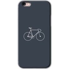Gramaphone iPhone 6s Plus Kılıf Hd Desen Baskılı Arka Kapak + Kırılmaz Cam - Bike