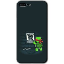 Gramaphone iPhone 7 Plus Kılıf Hd Desen Baskılı Arka Kapak + Kırılmaz Cam - Kaplumbağa Avcısı