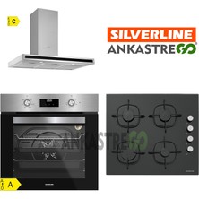 Silverline BO6502X02 - CS5335B01 - 3173 Quadro 60 Inox Ankastre Set