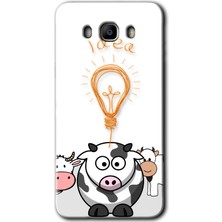Galaxy J7 2016 Kılıf Hd Desen Baskılı Arka Kapak + Kırılmaz Cam - Idea Lamp
