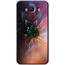 Gramaphone Galaxy J7 2016 Kılıf Hd Desen Baskılı Arka Kapak + Kırılmaz Cam - Çiçek Motif