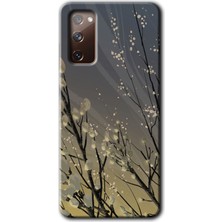 Galaxy S20 Fe Kılıf Hd Desen Baskılı Arka Kapak + Esnek Nano Cam - Branches Flowers
