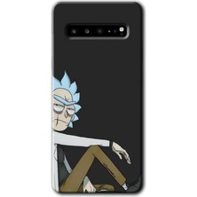 Galaxy S10 Plus Kılıf Hd Desen Baskılı Arka Kapak + Kırılmaz Cam - Rick